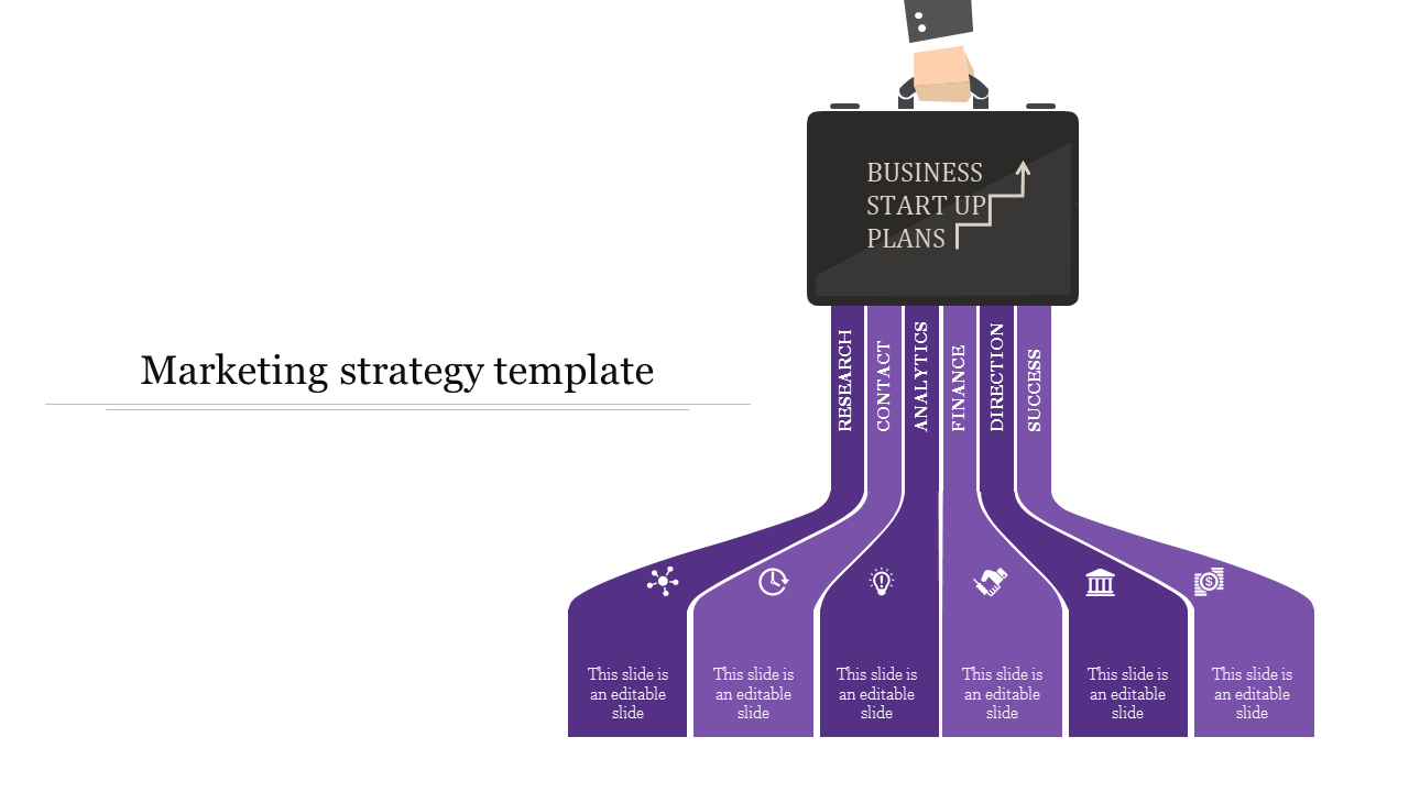 marketing strategy template-Purple